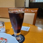 Q珈琲館 - セットのアイスコーヒーです。