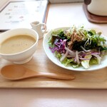 レストラン アオヤマ - サラダとスープ 202102