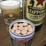 居酒屋 二代目 丸一 - 毎日仕事終わったら 酒のディスカウント店で赤星633を買って帰る。
            
            なんと！レジ前に 『Nozakiのソーセージ』が！
            
            2缶で¥200！！！
            
            買ってしまった。
            
            
            