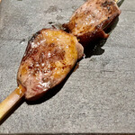 とり茶太郎 - かすみ鴨のハツ　これもとんでもなく旨かった