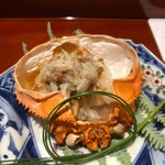 銀座 しのはら - 松葉蟹、あん肝、蒸し寿司