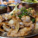 大阪焼肉・ホルモン ふたご  - 生姜焼定食（ライス大盛無料）　1000円