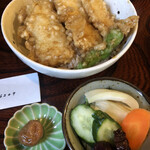 民芸そば 仁作 - イカ天丼（小）