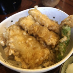 民芸そば 仁作 - イカ天丼（小）
