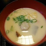 割烹 三笠 - お吸い物は粕汁でした