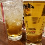 たこ家道頓堀くくる - 生ビールと梅チューハイ