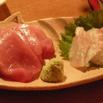 築地 ねこ屋 - 鮪と真鯛のお刺身