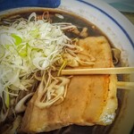 手打ちラーメン 森清 - チャーシュー！森清３号（角２号）と勝手に呼んでます。１号と比べて大きく脂身も多く硬め。