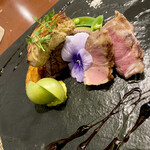 BistroMasa 極 kiwami - 肉料理:牛フィレ肉のロッシーニ、江戸屋豚のグリル