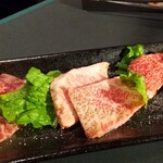 焼肉 ひまわり亭 - 黒毛和牛希少部位３種盛合せ1980円（期間限定500円）