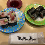 回転すしまんまん - ブリトロ巻き＋本まぐろの鉄火