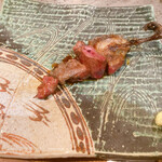 柳家 - 織部焼の緑がいい感じに使い込まれた感