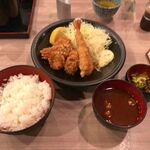 とんかつ武蔵野 - えび盛り合わせ定食