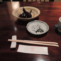 蕎麦懐石 無庵 - 水茄子の漬け物。ちょっと若かった…。