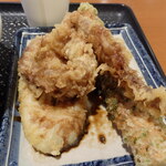 讃岐うどんの心　つるさく - れんこん天・ゲソ天・ちくわ磯辺揚げ