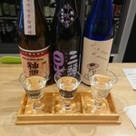 浅野日本酒店 - 神開利き酒セット　630円