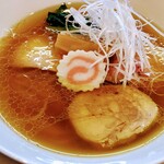 中華そば 深緑 - 中華そば 深緑　「白出汁(知床鶏、もろみポーク1枚)」1100円(税込)