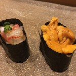 すし六法 - エビ肝、ウニ