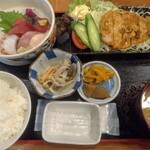 Izakaya Hide - 刺身とトンテキ定食１０００円