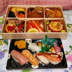 割烹かまた - カニ弁当・生寿司握り《松》