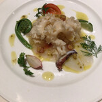 マッシュルーム - 愛媛今治 藤本氏のマダコと真鯛のカルパッチョ