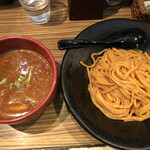 麺屋 雀 - 辛つけ麺(3辛)&とうがらし麺