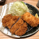 Nadai Tonkatsu Katsukura - 蟹クリームコロッケとヒレかつ