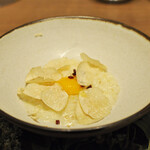 ラチュレ - 白トリュフとウズラの卵