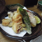 季節料理 藤原 - たこの天ぷら
