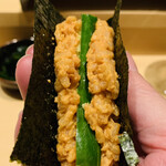 鮨 由う - ・プリン巻き（あん肝リゾット）