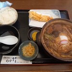 手打うどん わか竹 - 天ぷら味噌煮込みうどん、ライス