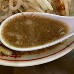 自家製麺 まさき - 【2021.2.11】アッツアツ豚魚スープ‼️