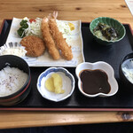 Mikiya - 海老フライと黒毛和牛メンチカツ定食