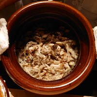 焼鳥 篠原 - 高坂鶏とキノコの鍋ご飯