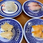 無添 くら寿司 - 生えび　ぶり　つぶ貝　赤貝