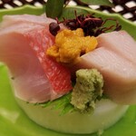 日本料理 村上 - 『懐石コース』◆「お造り」 ◇真そい◇金目鯛◇ぶり◇雲丹