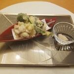 日本料理 村上 - 『懐石コース』◆「揚物」 ◇オコゼと白子の天婦羅