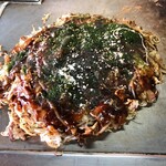 お好み焼 ポパイ - 料理写真:お好み焼き肉・玉子、そばダブル。