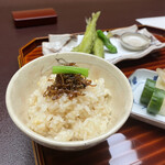 料亭 大宮 一の家 - じゃこ有馬煮ご飯。
      美味し。