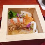 銀座 しのはら - 魚介のジュレがけ