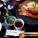 Hisago ya - 特大海老フライ定食