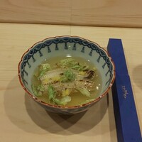 はらまさ - 焼穴子と餅米の餡掛け