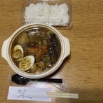 グレイス・喫茶 - ガーリックスープカレー（ライス付き）1200円