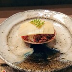 すし処 みや古分店 - 香箱蟹、兵庫県香住の松葉蟹の雌、鹿児島出水の筍、木の芽