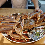 天風楽・ブランド松葉蟹 松屋町 青天 - 本日は１キロの蟹を２杯ご用意下さいました。