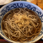 Soba Dokoro Banjiyaku - カキと太刀魚のフライセット お蕎麦