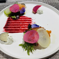 しまなみふれんち Murakami - 海の幸（赤貝　鯵　鯛）大根　ビーツ　ヨーグルト