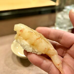 鮨処 多田 - 漬け海老 リフト