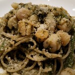 トラットリア・エンツォ - イタヤ貝と春菊のジェノベーゼ