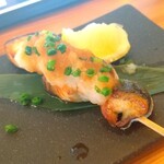 魚ぽぽ - サバ塩焼串 ～おろしポン酢